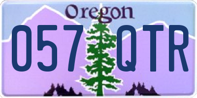 OR license plate 057QTR