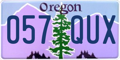 OR license plate 057QUX