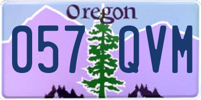 OR license plate 057QVM