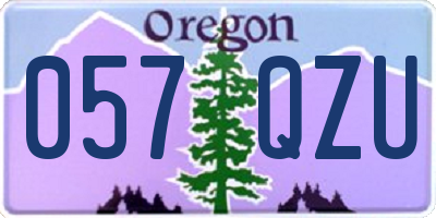 OR license plate 057QZU
