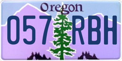 OR license plate 057RBH