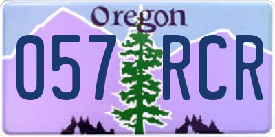 OR license plate 057RCR