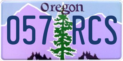 OR license plate 057RCS