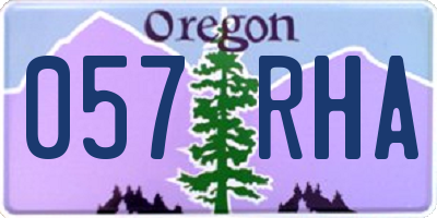 OR license plate 057RHA