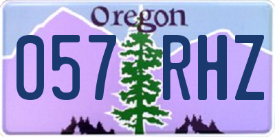 OR license plate 057RHZ