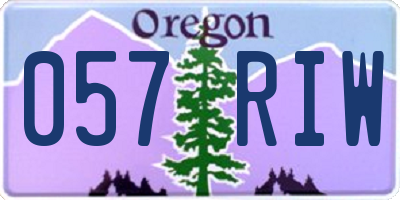 OR license plate 057RIW