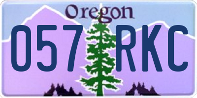 OR license plate 057RKC