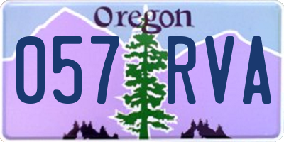 OR license plate 057RVA