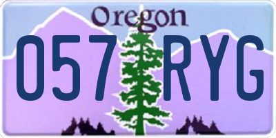 OR license plate 057RYG