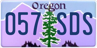 OR license plate 057SDS