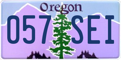 OR license plate 057SEI