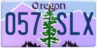 OR license plate 057SLX