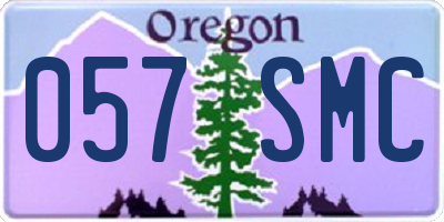 OR license plate 057SMC