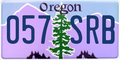 OR license plate 057SRB