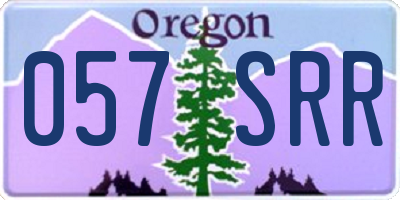OR license plate 057SRR