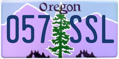 OR license plate 057SSL