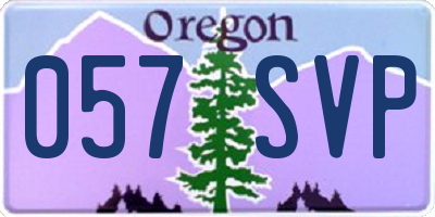 OR license plate 057SVP