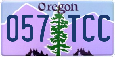 OR license plate 057TCC