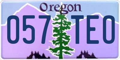 OR license plate 057TEO