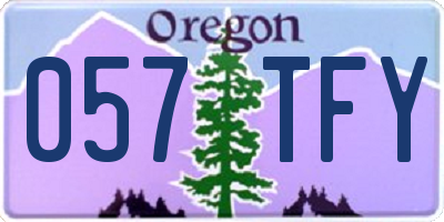OR license plate 057TFY