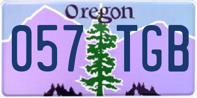 OR license plate 057TGB