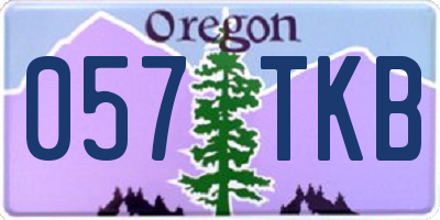 OR license plate 057TKB