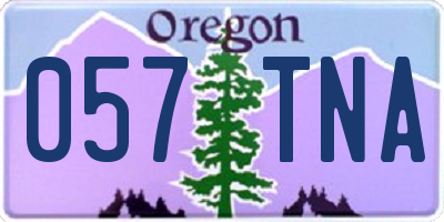OR license plate 057TNA