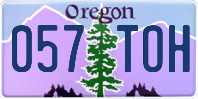 OR license plate 057TOH