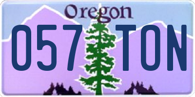 OR license plate 057TON