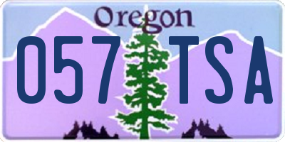 OR license plate 057TSA