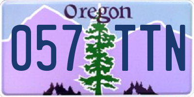 OR license plate 057TTN