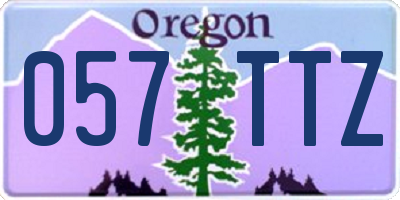 OR license plate 057TTZ