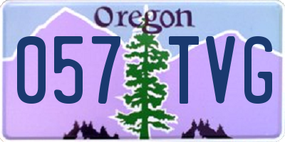 OR license plate 057TVG