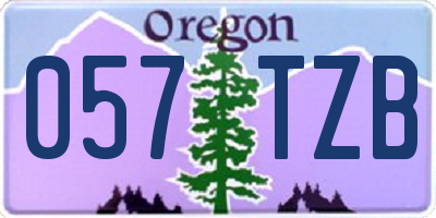 OR license plate 057TZB