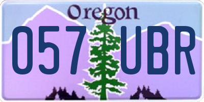 OR license plate 057UBR