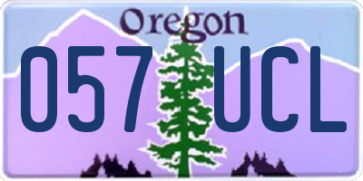 OR license plate 057UCL