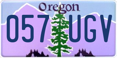 OR license plate 057UGV