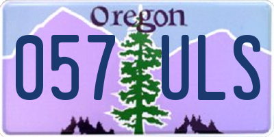 OR license plate 057ULS