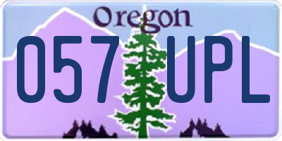 OR license plate 057UPL