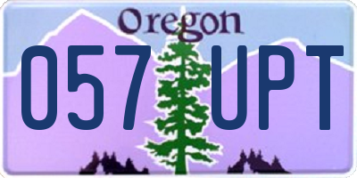 OR license plate 057UPT