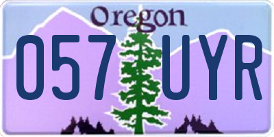 OR license plate 057UYR