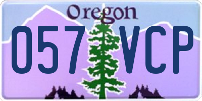 OR license plate 057VCP