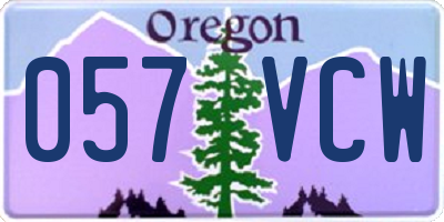 OR license plate 057VCW