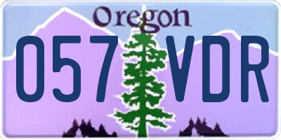 OR license plate 057VDR