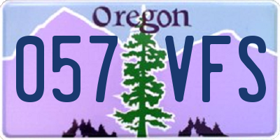 OR license plate 057VFS