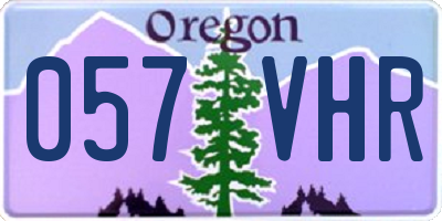 OR license plate 057VHR