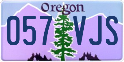 OR license plate 057VJS