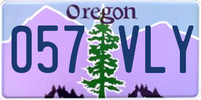 OR license plate 057VLY