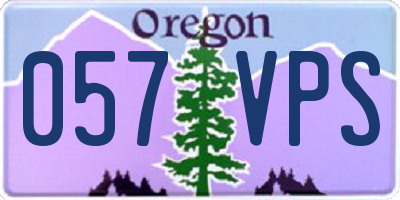 OR license plate 057VPS