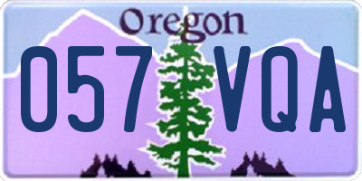 OR license plate 057VQA